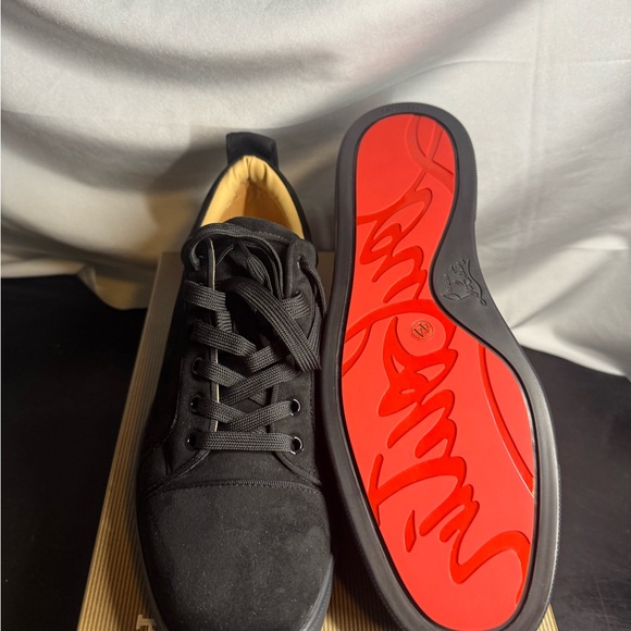 Black Suede Men's Sneakers Christian Louisboutin - Picture 5 of 5